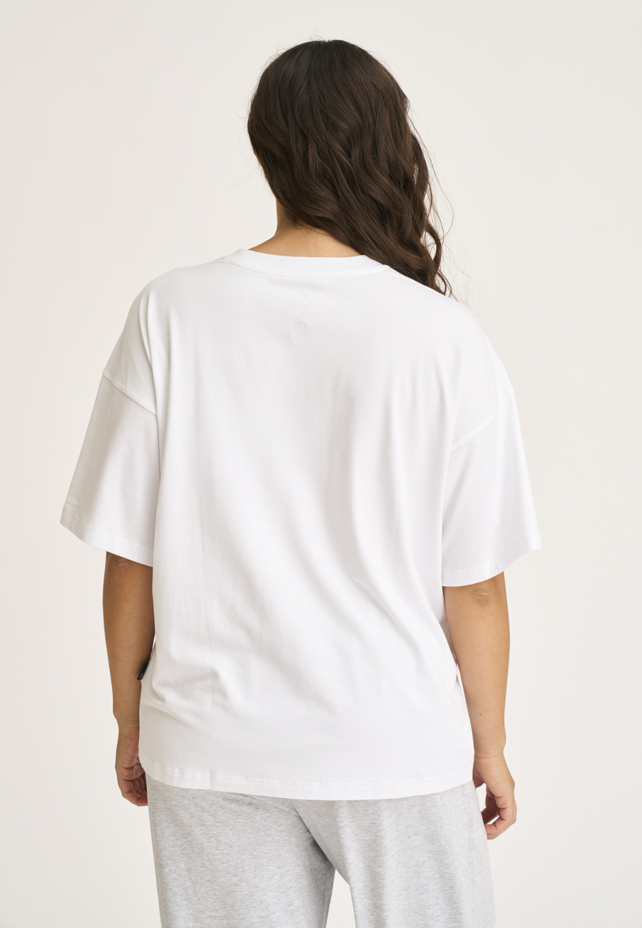 Oversize Tee | Bambusviskose | Hvid -JBS of Denmark Women
