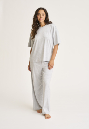 Oversize Tee | Bambusviskose | Lys grå melange -JBS of Denmark Women