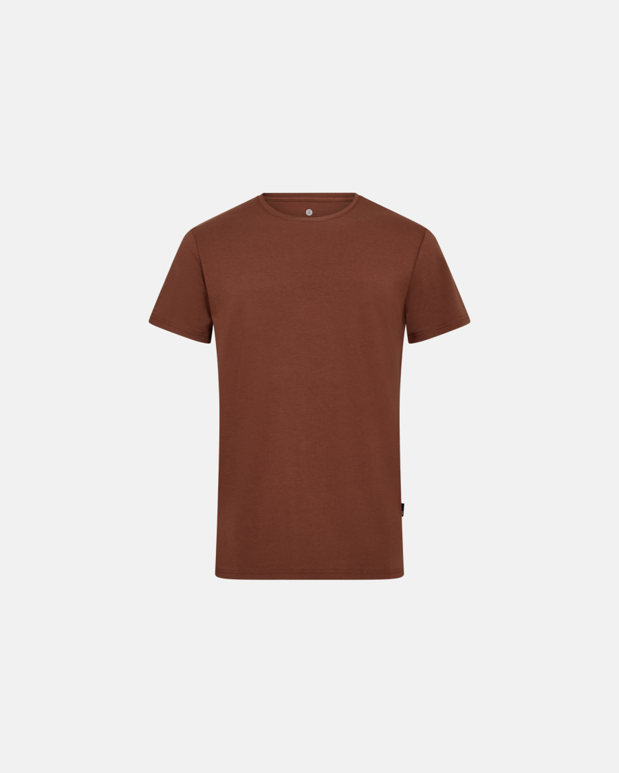 T-shirt o-neck | Bambusviskose | Brun -JBS of Denmark Men