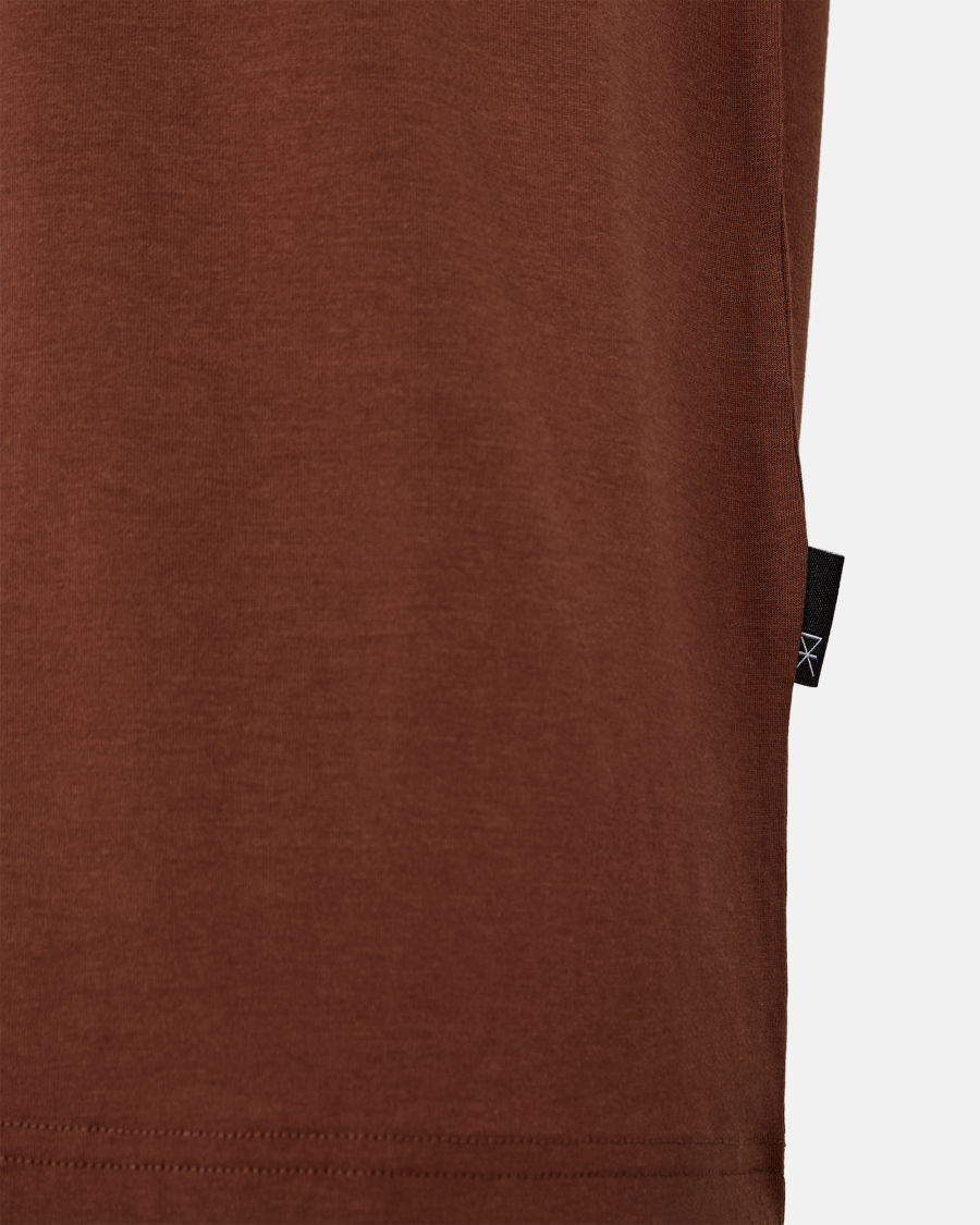 T-shirt o-neck | Bambusviskose | Brun -JBS of Denmark Men