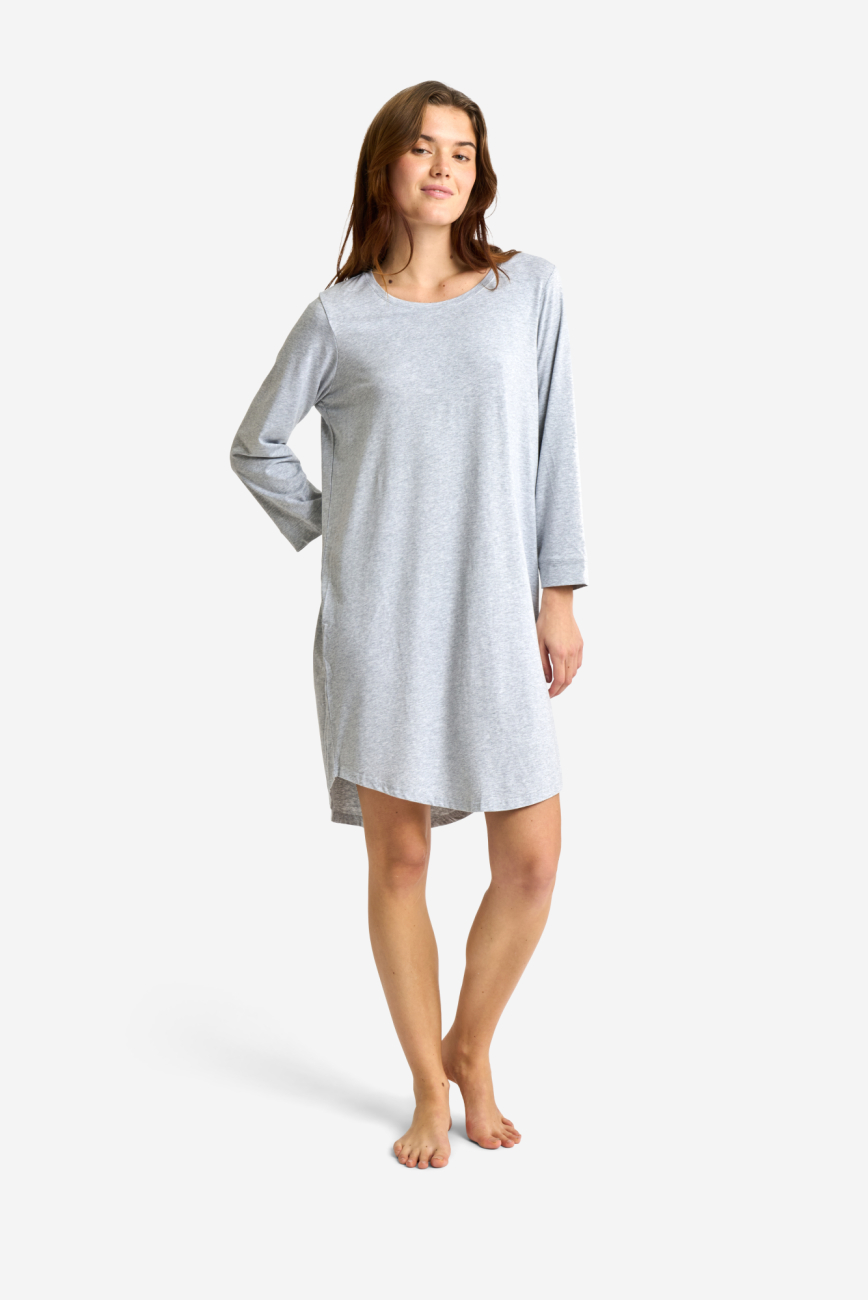 Big shirt m. lange ærmer | Bambusviskose | Grå -JBS of Denmark Women