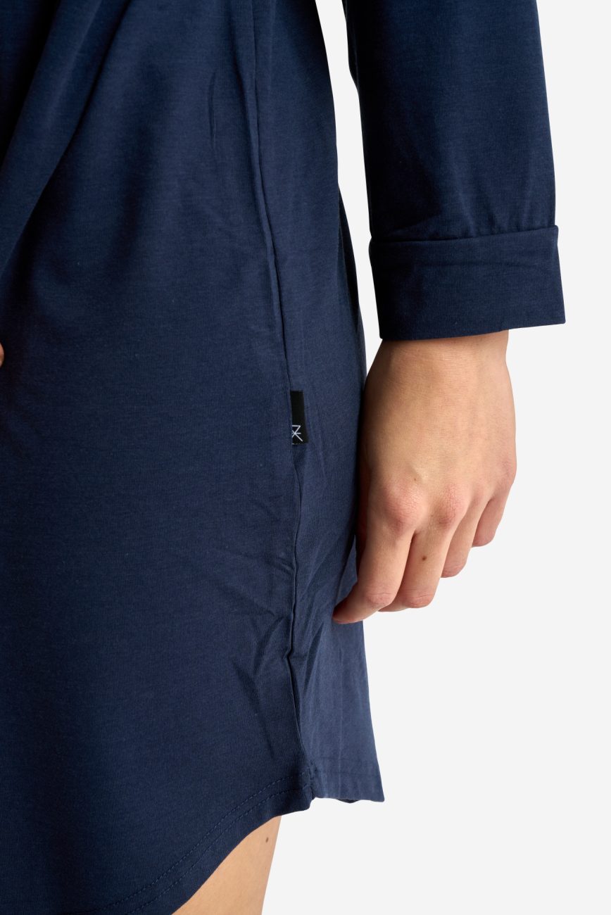 Big shirt m. lange ærmer | Bambusviskose | Navy -JBS of Denmark Women