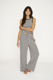 Rib bukser m. lige ben | Bambusviskose | Blåstribet -JBS of Denmark Women