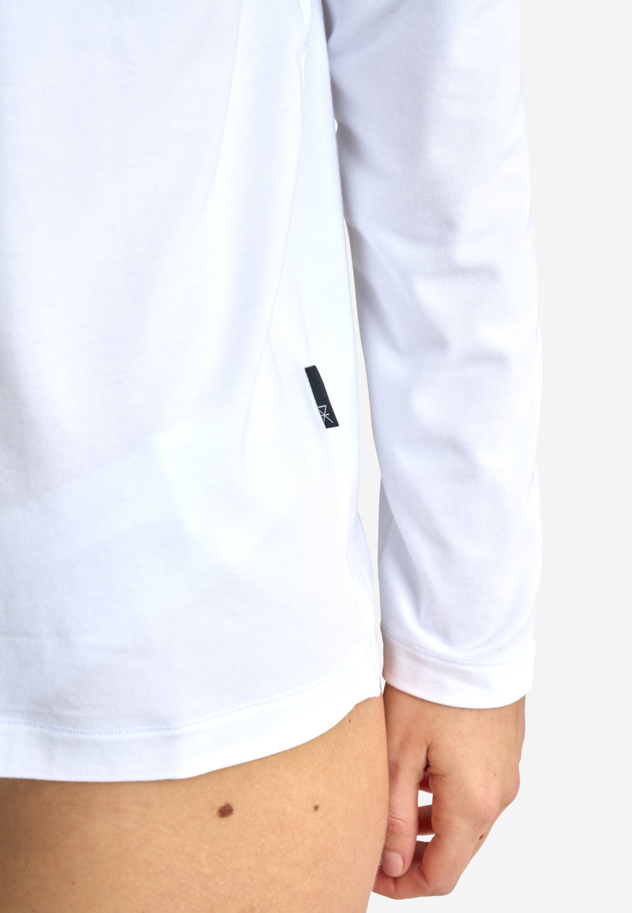 Langærmet t-shirt | Bambusviskose | Hvid -JBS of Denmark Women