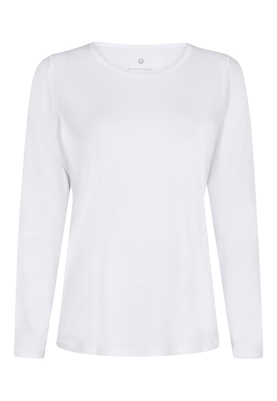 Langærmet t-shirt | Bambusviskose | Hvid -JBS of Denmark Women