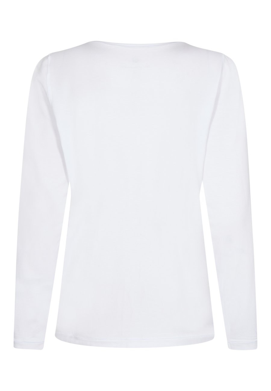 Langærmet t-shirt | Bambusviskose | Hvid -JBS of Denmark Women