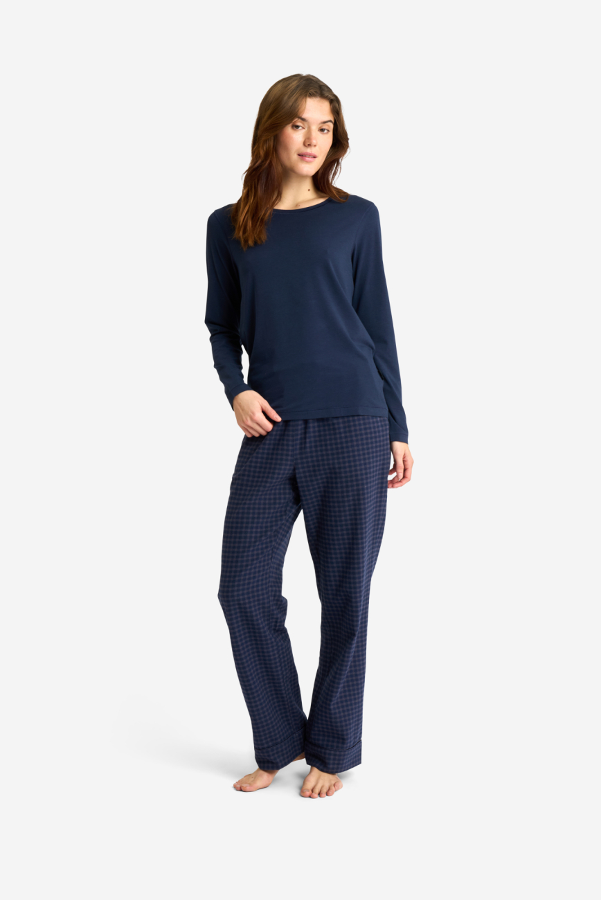 Langærmet t-shirt | Bambusviskose | Navy -JBS of Denmark Women