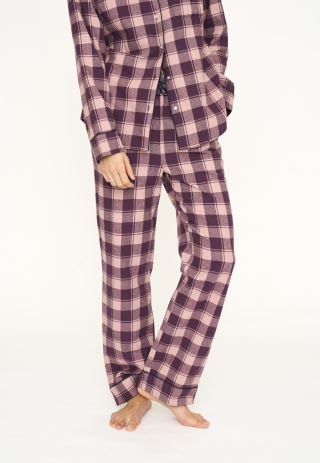 Pyjamasbukser | 100% økologisk bomuld | Rosa ternet -JBS of Denmark Women