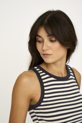 Tanktop "rib"  | Bambusviskose | Blåstribet -JBS of Denmark Women