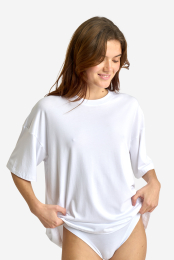 Oversized Tee | Bambusviskose | Hvid -JBS of Denmark Women
