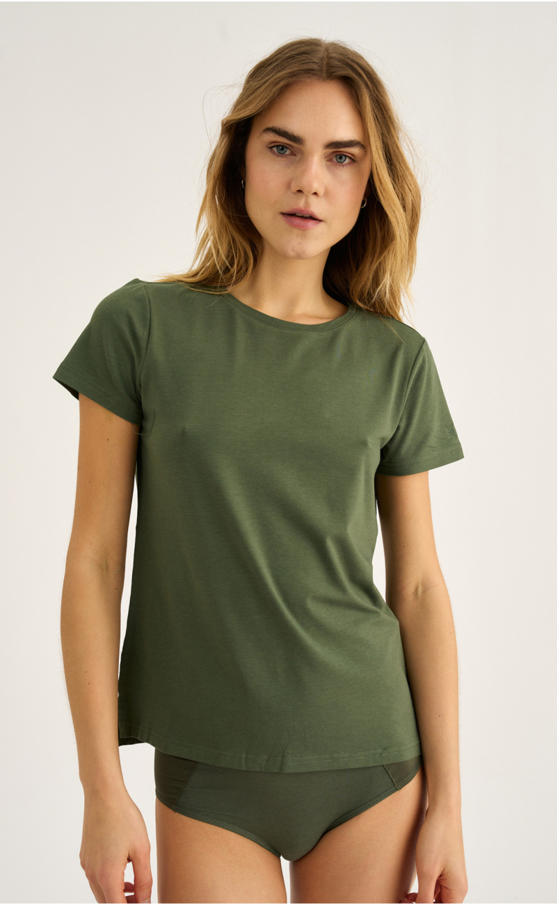 T-shirt |  Bambusviskose | Grøn -JBS of Denmark Women