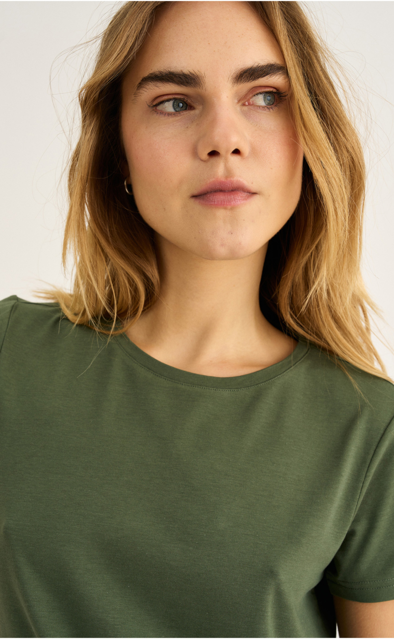T-shirt |  Bambusviskose | Grøn -JBS of Denmark Women