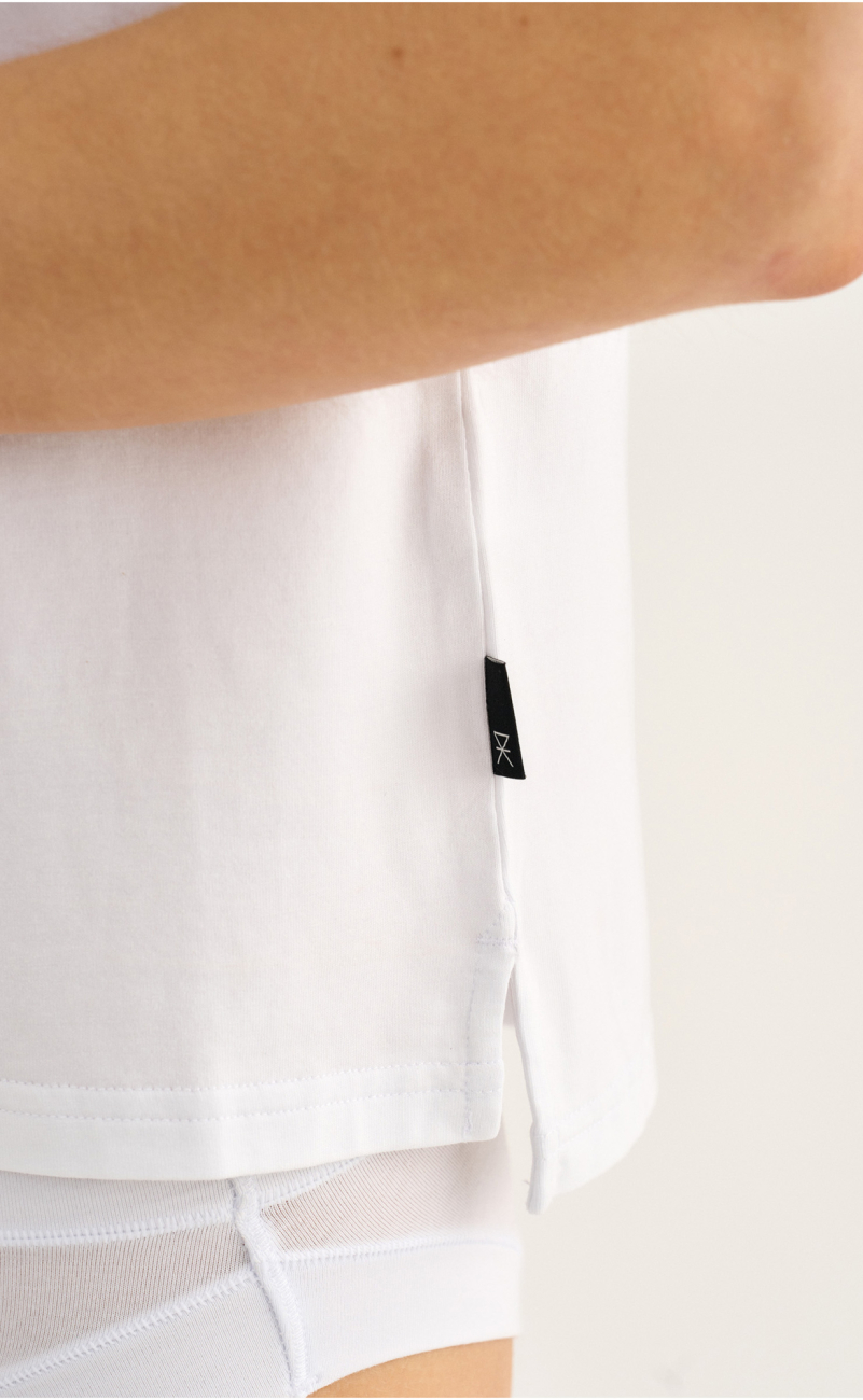 T-shirt v-hals | Bambusviskose | Hvid -JBS of Denmark Women