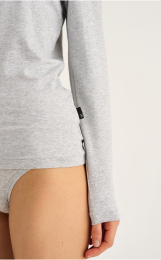 Langærmet t-shirt |  Bambusviskose | Grå -JBS of Denmark Women