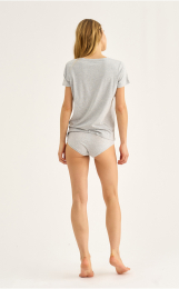 T-shirt v-hals | Bambusviskose | Grå -JBS of Denmark Women