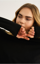 Langærmet t-shirt |  Bambusviskose | Sort -JBS of Denmark Women