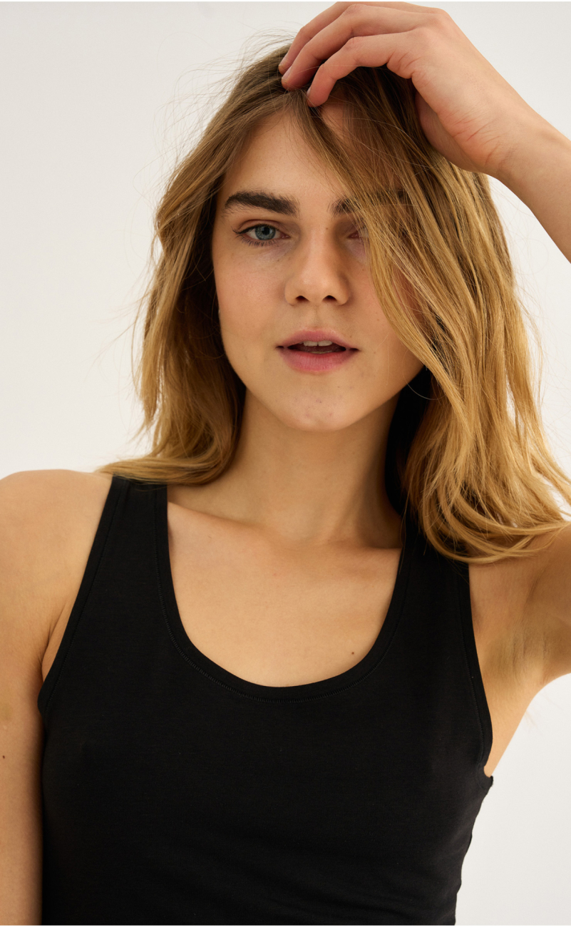 Tanktop |  Bambusviskose | Sort -JBS of Denmark Women