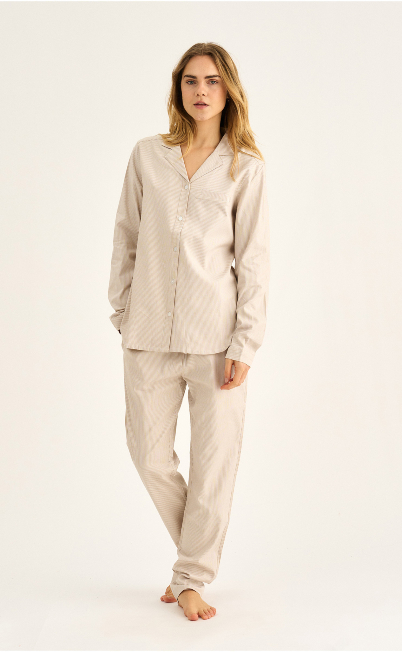 Pyjamasskjorte | Bambusviskose | Sand -JBS of Denmark Women