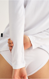 Langærmet t-shirt | Bambusviskose | Hvid -JBS of Denmark Women