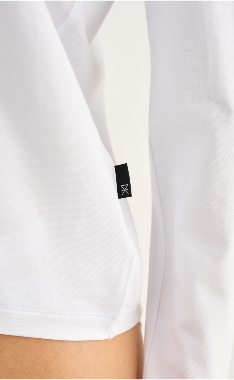 Langærmet t-shirt | Bambusviskose | Hvid -JBS of Denmark Women