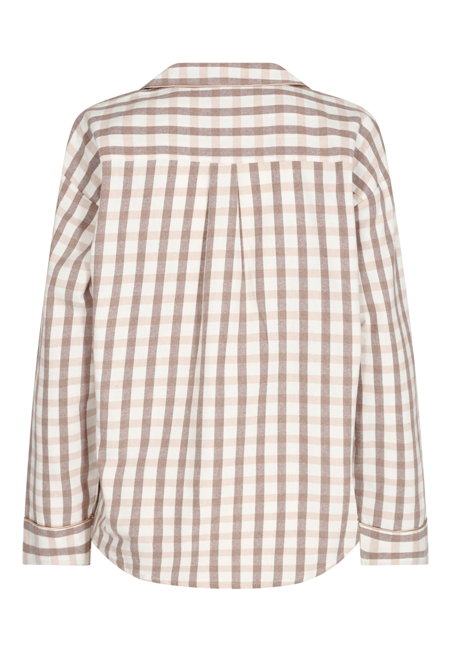 Pyjamasskjorte | 100% økologisk bomuld | Rosa ternet -JBS of Denmark Women