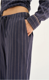 Pyjamasbukser | 100% økologisk bomuld | Navy stribet -JBS of Denmark Women