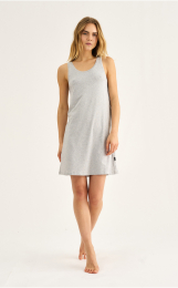 Kjole med brede stropper | Bambusviskose | Grå -JBS of Denmark Women