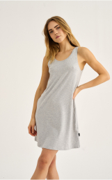Kjole med brede stropper | Bambusviskose | Grå -JBS of Denmark Women