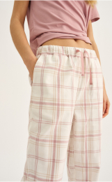 Pyjamasbukser | 100% økologisk bomuld | Rosa stribet -JBS of Denmark Women