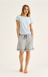 Pyjamasshorts | 100% økologisk bomuld | Navy stribet -JBS of Denmark Women