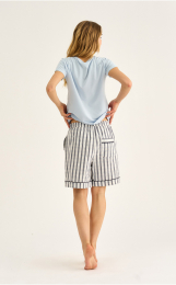 Pyjamasshorts | 100% økologisk bomuld | Navy stribet -JBS of Denmark Women