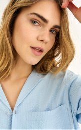 Pyjamasskjorte | Bambusviskose | Lys blå -JBS of Denmark Women