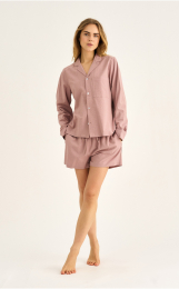 Pyjamasskjorte | Bambusviskose | Rosa -JBS of Denmark Women