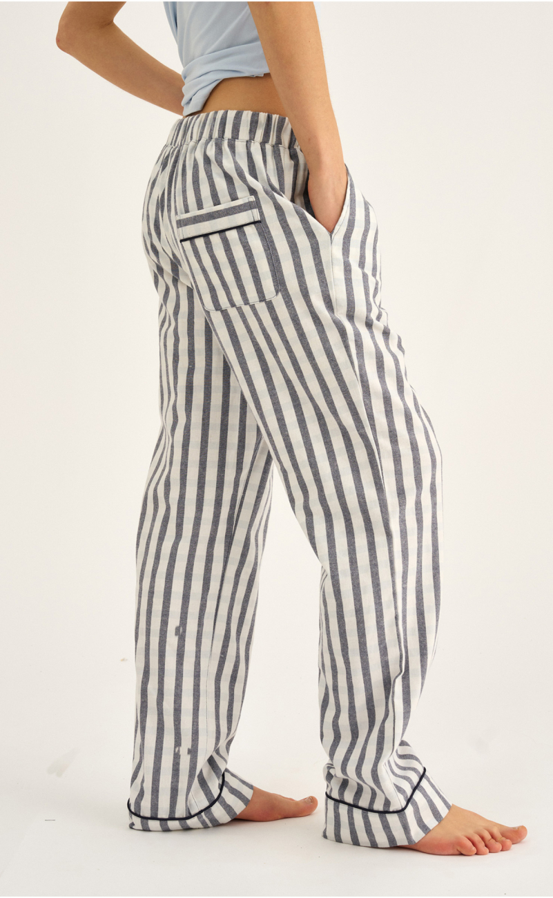 Pyjamasbukser | 100% økologisk bomuld | Navy stribet -JBS of Denmark Women
