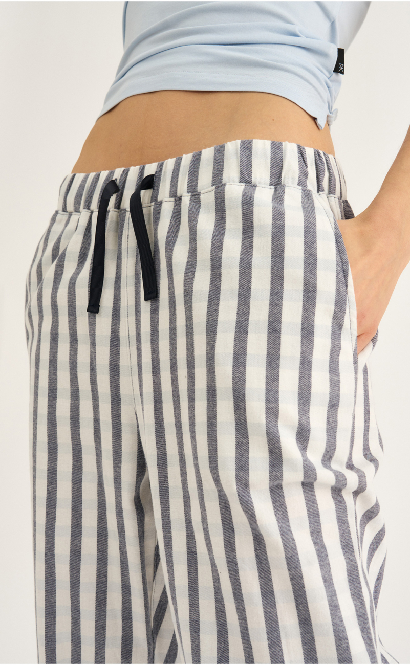 Pyjamasbukser | 100% økologisk bomuld | Navy stribet -JBS of Denmark Women