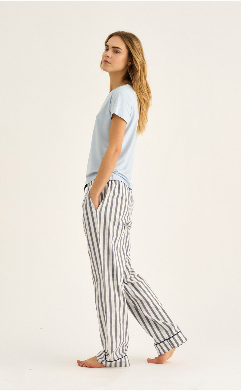 Pyjamasbukser | 100% økologisk bomuld | Navy stribet -JBS of Denmark Women