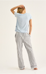 Pyjamasbukser | 100% økologisk bomuld | Navy stribet -JBS of Denmark Women