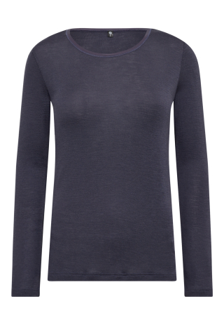 Langærmet t-shirt | 100% uld | Lavendel -JBS of Denmark Women