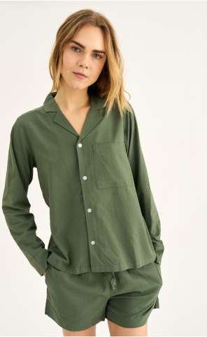 Pyjamasskjorte | Bambusviskose | Grøn -JBS of Denmark Women