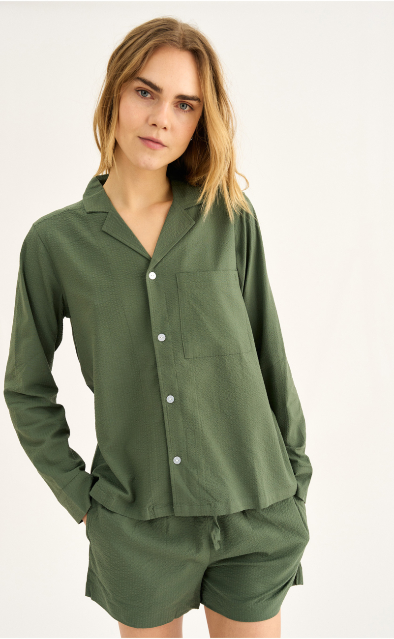 Pyjamasskjorte | Bambusviskose | Grøn -JBS of Denmark Women