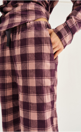 Pyjamasbukser | 100% økologisk bomuld | Rosa ternet -JBS of Denmark Women