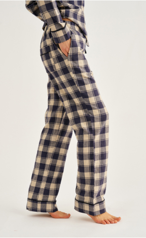 Pyjamasbukser | 100% økologisk bomuld | Navy ternet -JBS of Denmark Women