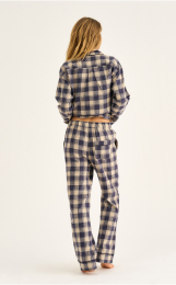 Pyjamasbukser | 100% økologisk bomuld | Navy ternet -JBS of Denmark Women