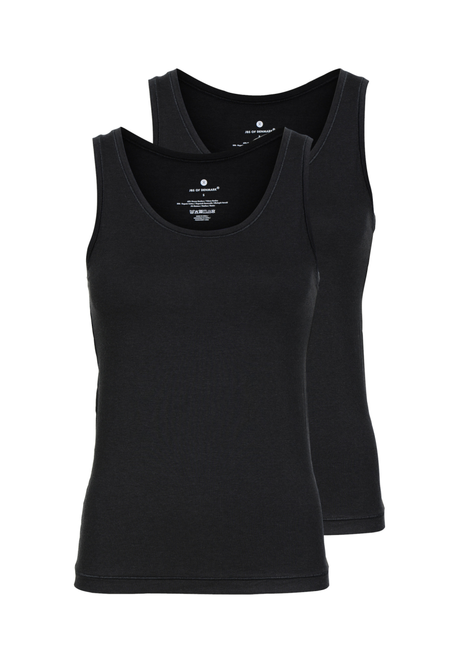 Tanktop 2-pak |  Bambusviskose | Sort -JBS of Denmark Women
