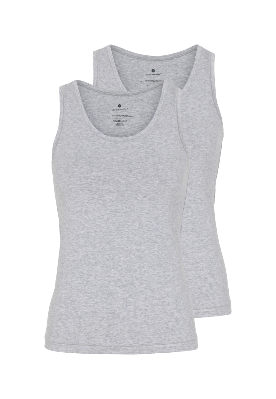 Tanktop 2-pak | Bambusviskose | Grå -JBS of Denmark Women