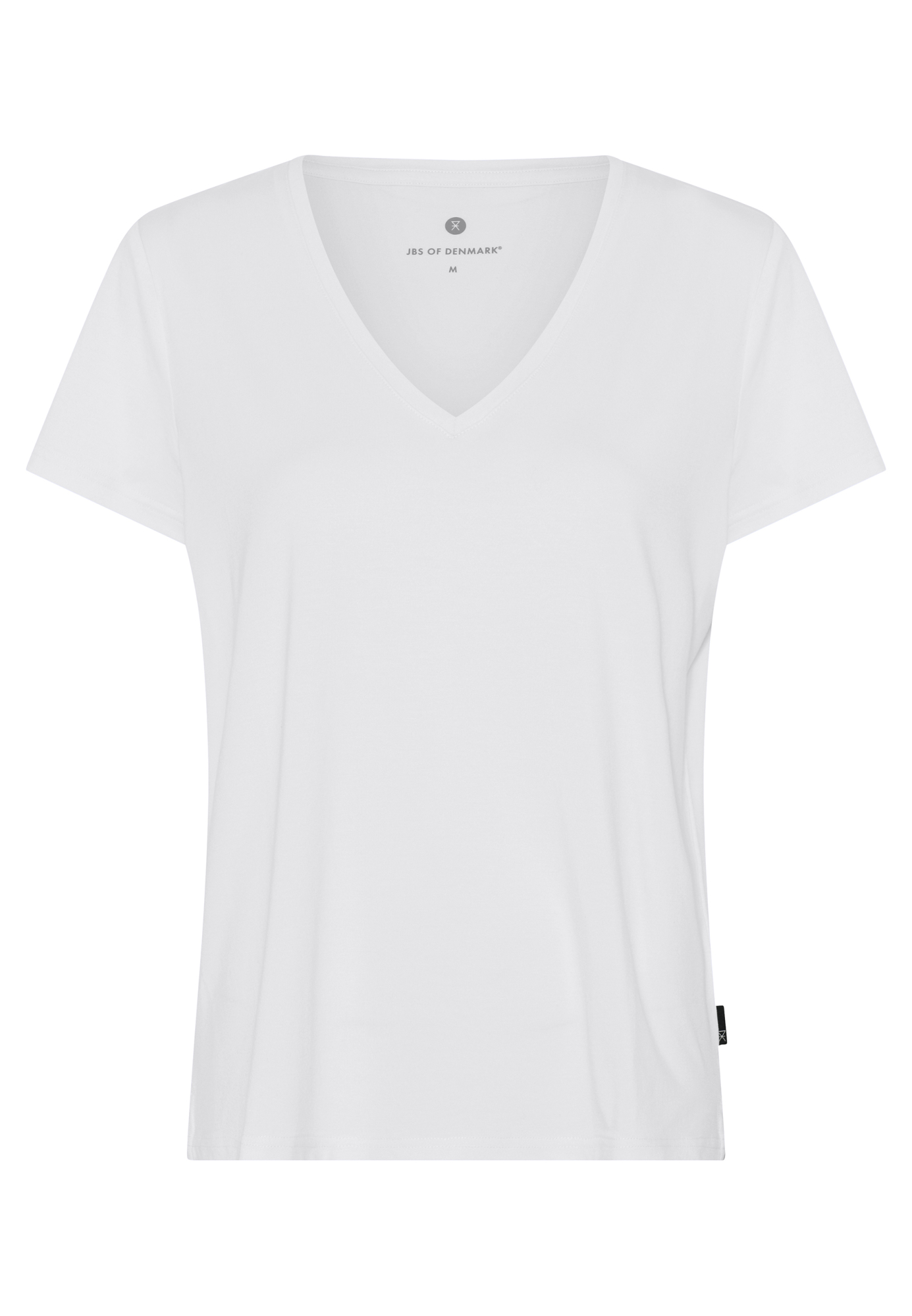 T-shirt v-hals, Bambusviskose, Hvid