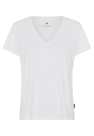 T-shirt v-hals, Bambusviskose, Hvid