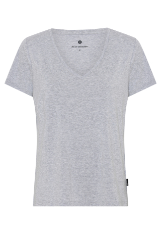 T-shirt v-hals, Bambusviskose, Grå
