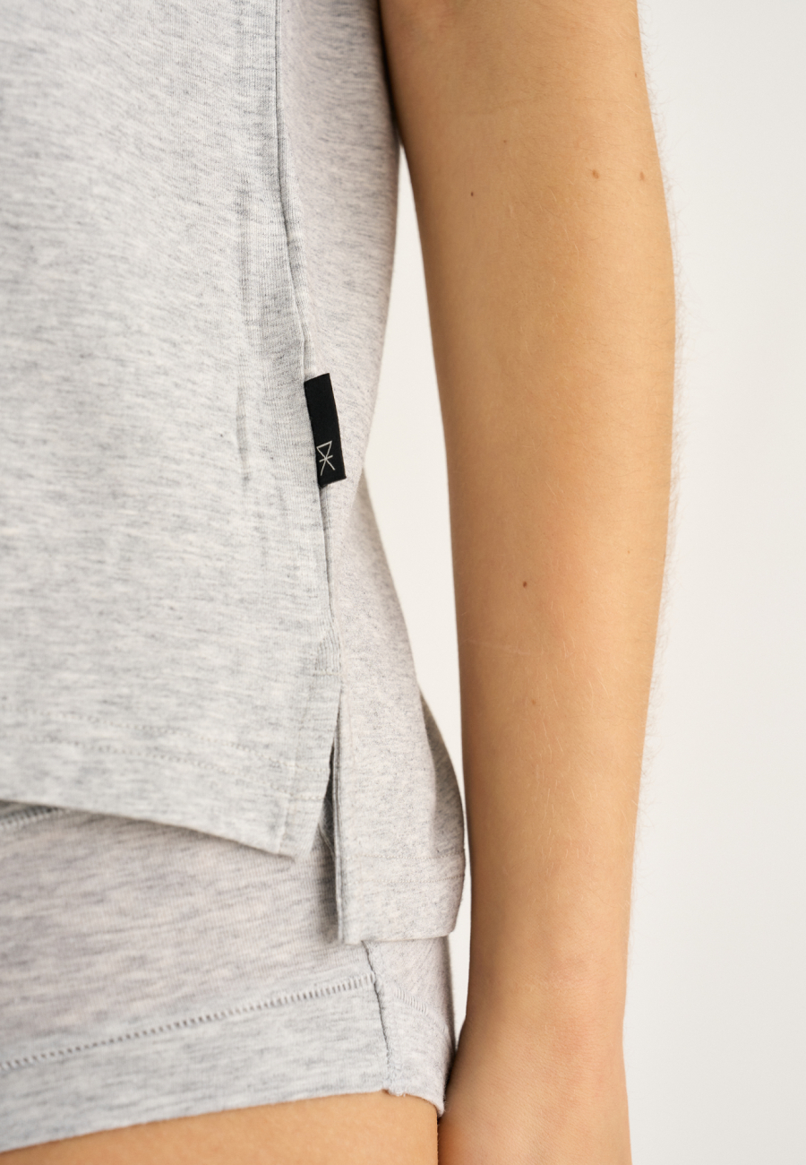 T-shirt v-hals | Bambusviskose | Grå -JBS of Denmark Women