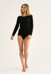 Langærmet t-shirt |  Bambusviskose | Sort -JBS of Denmark Women